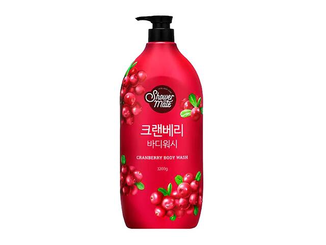 Гель для душа Kerasys Shower Mate Natural Cranberry с ароматом клюквы 1,2 л (8801046307465)