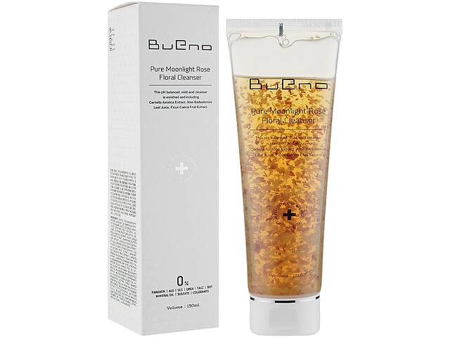 Гель для вмивання з трояндовими пелюстками Bueno Pure Moonlight Rose Floral Cleanser 150 мл (8809533815073)