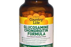Глюкозамин и Хондроитин, Glucosamine/Chondroitin Formula, Country Life, 90 капсул