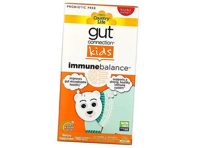 Gut Connection Kids Immune Balance Country Life 100таб (72124016)