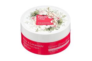 Гидрогелевые патчи с керамидами и розой Rose and Ceramide Hydrogel Eye Patch FarmStay 60 шт