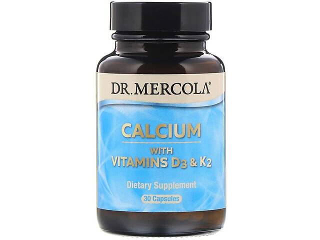 Кальций с витаминами Д3 и К2 Calcium with Vitamins D3 & K2 Dr. Mercola 30 капсул