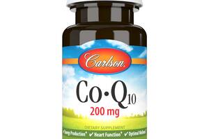 Коэнзим Q10 200 мг CoQ10 Carlson 30 гелевых капсул