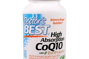 Коэнзим Q10 Doctor's Best Высокой Абсорбации 100 мг BioPerine 120 гелевых капсул (DRB00188)