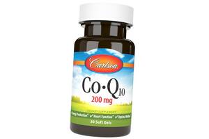 Коэнзим Q10 с Витамином Е CoQ10 200 Carlson Labs 30капс (70353007)