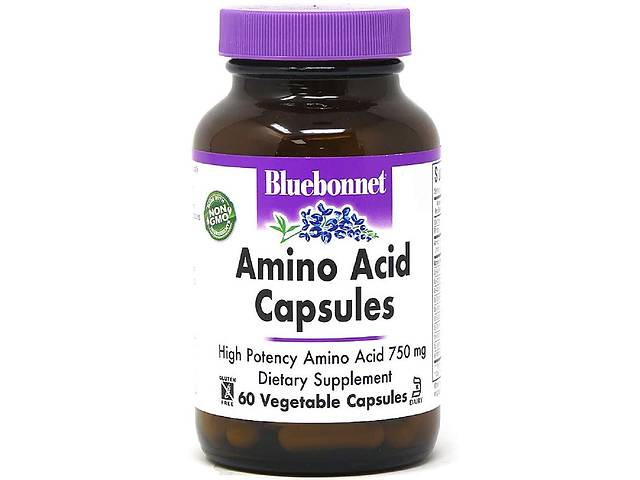 Комплекс аминокислот 750 мг Amino Acid Bluebonnet Nutrition 60 вегетарианских капсул