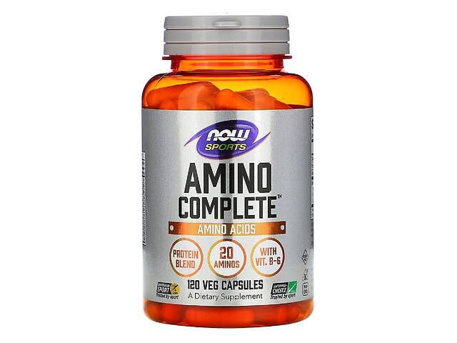 Комплекс Аминокислот Sports Amino Complete Now Foods 120 вегетарианских капсул