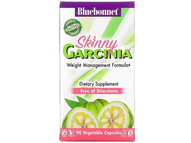 Комплекс Для Контроля Веса, Skinny Garcinia Weight Management Formula, Bluebonnet Nutrition, 90 растительных капсул