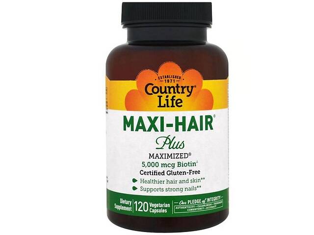 Комплекс для кожи, волос, ногтей Country Life Maxi-Hair 120 Caps