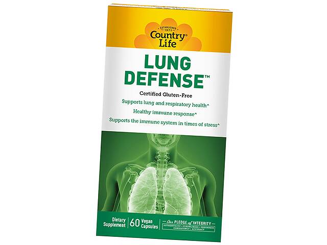 Комплекс для поддержки легких и органов дыхания Lung Defense Country Life 60вегкапс (71124024)