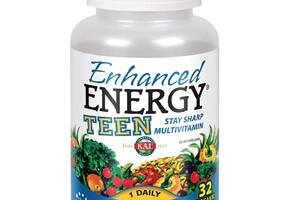 Комплекс Для Подростков, Памяти и Концентрации, Enhanced Energy, KAL, 60 Вегетарианских Таблеток