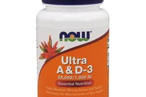 Комплекс Витамин A+D NOW Foods Ultra A And D-3 100 Softgels NOW-00361