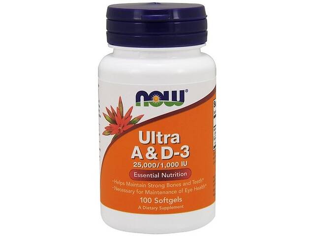 Комплекс Витамин A+D NOW Foods Ultra A And D-3 100 Softgels NOW-00361