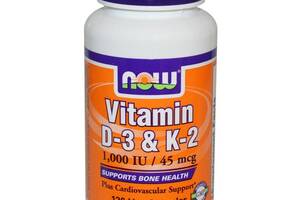 Комплекс Витамин D3+K2 NOW Foods Vitamin D-3 & K-2 120 Veg Caps