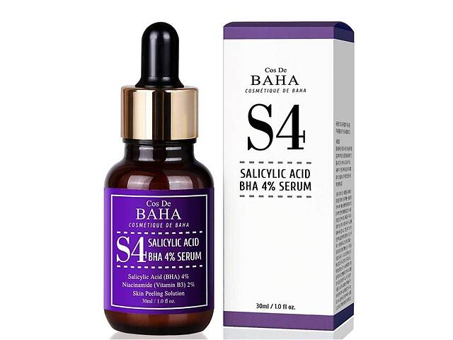 Кислотная сыворотка для проблемной кожи Cos De BAHA BHA Salicylic Acid 4% Exfoliant Serum 30 мл