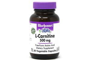 L-Carnitin 500 мг Bluebonnet Nutrition 30 вегетарианских капсул