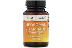 Липосомальный Витамин D3, 10000 МЕ, Liposomal Vitamin D3, Dr. Mercola, 90 капсул