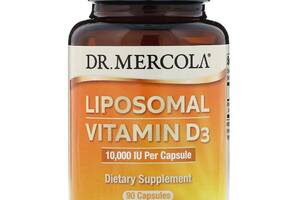 Липосомальный Витамин D3, 10000 МЕ, Liposomal Vitamin D3, Dr. Mercola, 90 капсул