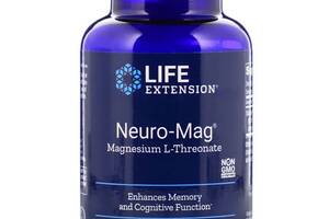 Магний L-треонат, Magnesium L-Threonate, Neuro-Mag, Life Extension, 90 капсул в растительной оболочке
