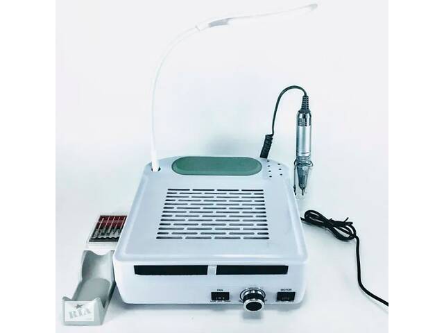 Маникюрный аппарат 3в1 с лампой и вытяжкой SalonHome T-SO32564 ZS-802 Белый