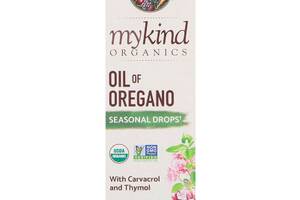 Масло Орегано, Сезонные Капли, MyKind Organics, Garden of Life, 1 жидкая унция (30 мл)