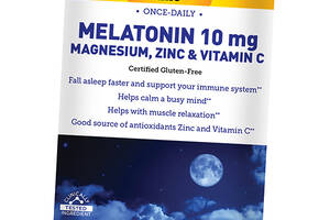Мелатонин с магнием цинком и витамином С Melatonin with Magnesium Zinc and Vitamin C Country Life 60вегкапс (72124022)