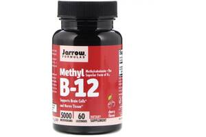 Метилкобаламин Jarrow Formulas Methyl B-12 5000 mcg 60 Lozenges Cherry Flavor JRW-18004