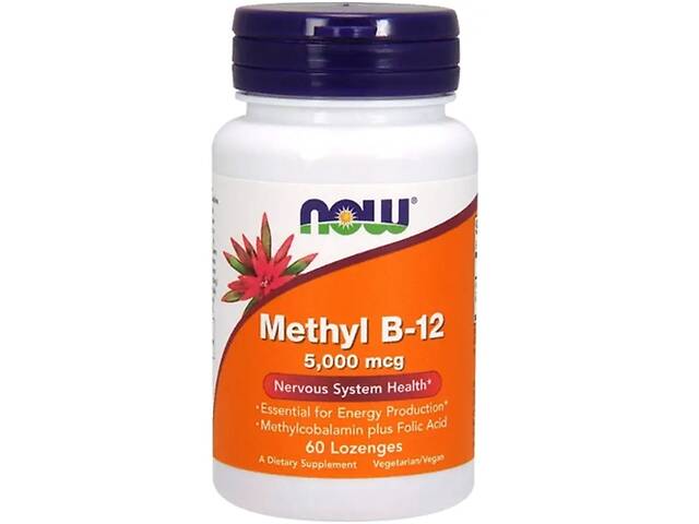 Метилкобаламин NOW Foods Methyl B-12 5000 mcg 60 Lozenges