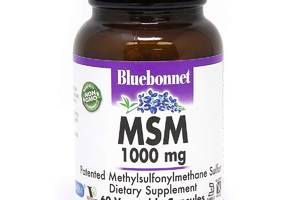 MSM 1000 мг Bluebonnet Nutrition 60 вегетарианских капсул