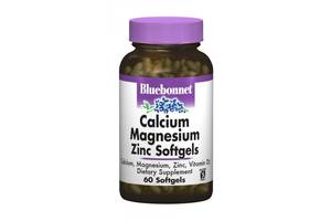 Мультиминеральный комплекс Bluebonnet Nutrition Calcium Magnesium plus Zinc 60 Softgels