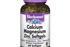 Мультиминеральный комплекс Bluebonnet Nutrition Calcium Magnesium plus Zinc 60 Softgels