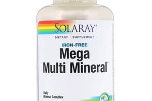 Мультиминеральный комплекс Solaray Mega Multi Mineral Iron Free 200 Caps SOR-04514