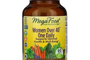 Мультивитамины для женщин 40+, Women Over 40 One Daily, MegaFood, 60 таблеток