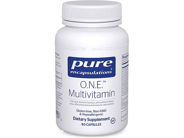 Мультивитамины и минералы ONE Multivitamin Pure Encapsulations 1 в день 60 капсул