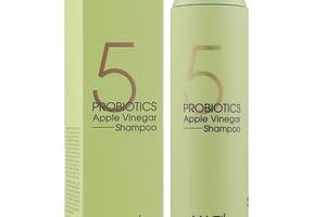 Мягкий безсульфатный шампунь с пробиотиками и яблочным уксусом 5 Probiotics Apple Vinegar Shampoo Masil 300 мл