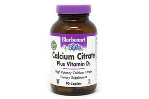 Микроэлемент Кальций Bluebonnet Nutrition Calcium Citrate Plus Vitamin D3 90 Caplets BLB0710