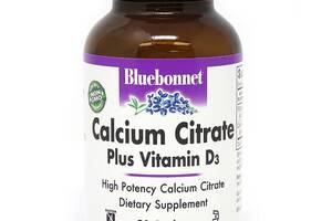 Микроэлемент Кальций Bluebonnet Nutrition Calcium Citrate Plus Vitamin D3 90 Caplets BLB0710