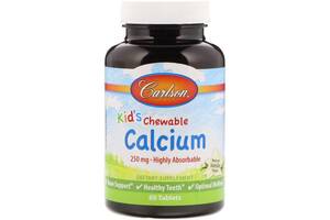 Микроэлемент Кальций Carlson Labs Kid's Chewable Calcium 60 Tabs Vanilla