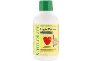 Микроэлемент Кальций ChildLife Liquid Calcium with Magnesium, 16 fl oz 474 ml Natural Orange Flavor CDL10700