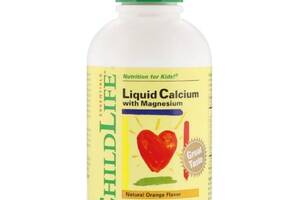 Микроэлемент Кальций ChildLife Liquid Calcium with Magnesium, 16 fl oz 474 ml Natural Orange Flavor CDL10700