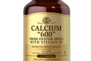 Микроэлемент Кальций Solgar Calcium '600' from Oyster Shell with Vitamin D3 120 Tabs