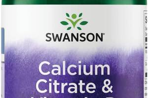 Микроэлемент Кальций Swanson Calcium Citrate with Vitamin D3 250 Tabs