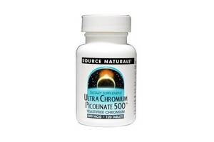 Микроэлемент Хром Source Naturals Ultra Chromium Picolinate 500 mcg 120 Tabs