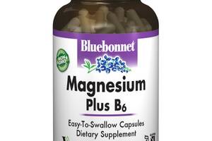 Микроэлемент Магний Bluebonnet Nutrition Magnesium Plus B6 90 Veg Caps BLB0735