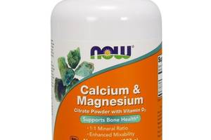 Микроэлемент Магний NOW Foods Calcium & Magnesium Powder 227 g 45 servings Pure