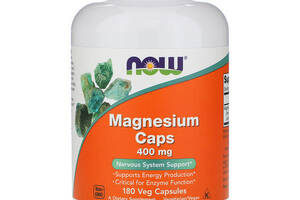 Микроэлемент Магний NOW Foods Magnesium 400 mg 180 Veg Caps NOW-01283