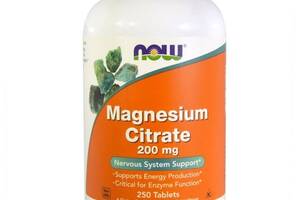 Микроэлемент Магний NOW Foods Magnesium Citrate 200 mg 250 Tabs