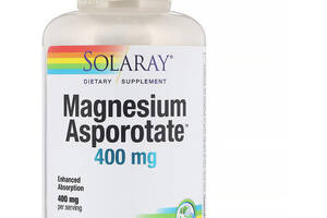 Микроэлемент Магний Solaray Magnesium Asporotate 400 mg 180 Veg Caps SOR13223