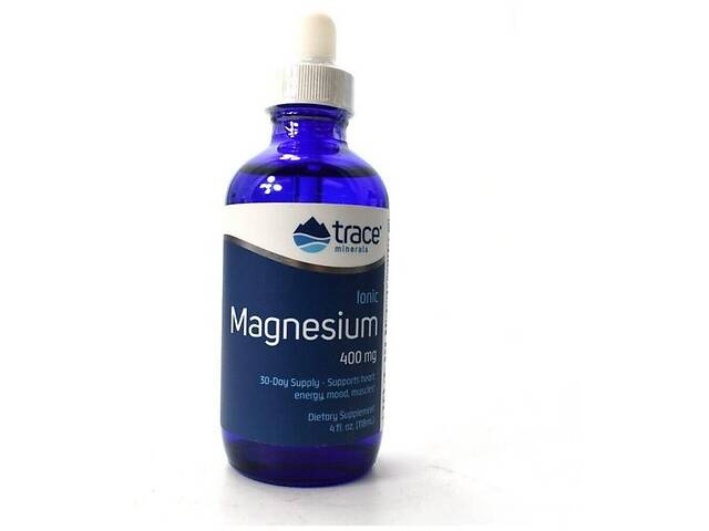 Микроэлемент Магний Trace Minerals Liquid Ionic Magnesium, 400 mg 4 fl oz 118 ml TMR-00353