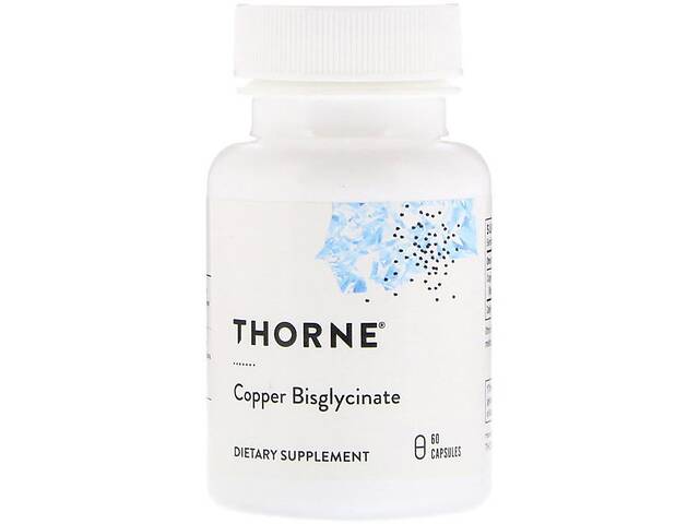 Микроэлемент Медь Thorne Research Copper Bisglycinate 60 Veg Caps